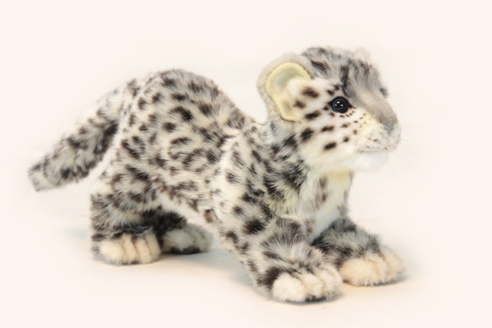 Soft Toy Wildcat Snow Leopard Cub Prowling By Hansa Cm L