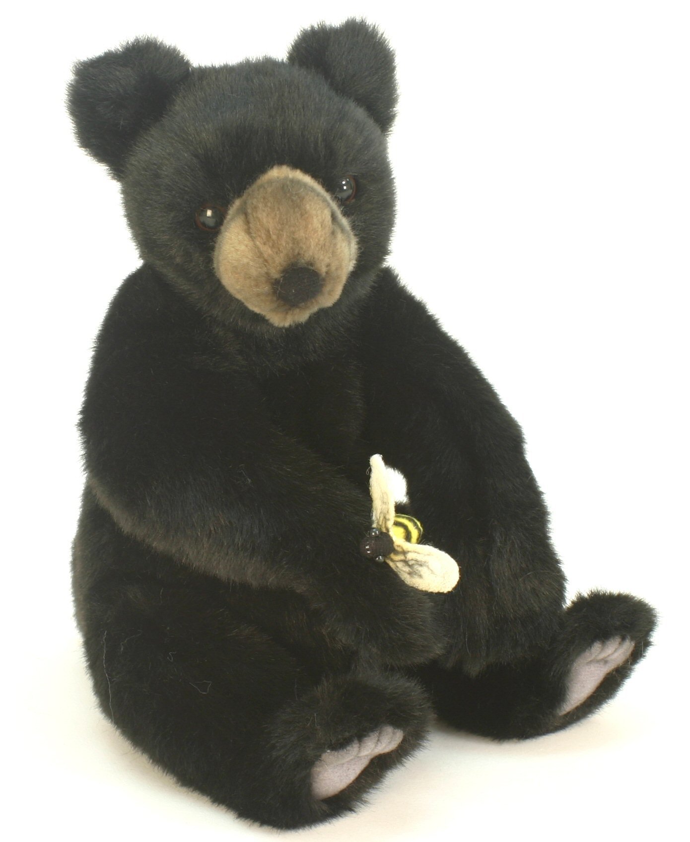 Soft Toy Black Bear by Hansa (24cm) 5772 | Lincrafts