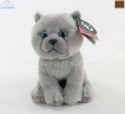 Soft Toy British Blue Cat by Living Nature (16.5cm) AN447