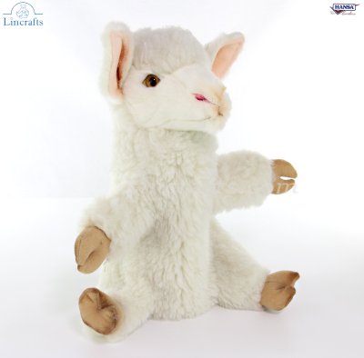 Soft Toy Lamb Hand Puppet by Hansa (25cm) 7340