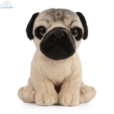 Soft Toy Pug by Living Nature (16.5cm) AN439