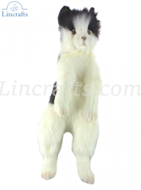 Soft Toy Black and White Cat by Hansa (45cm) 4642 | Lincrafts