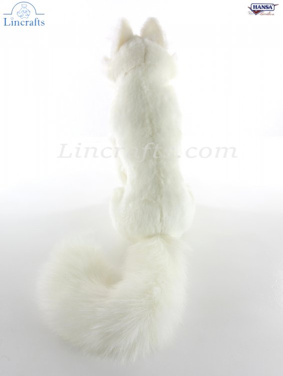 Soft Toy Snow Fox by Hansa (30cm) 6099 | Lincrafts