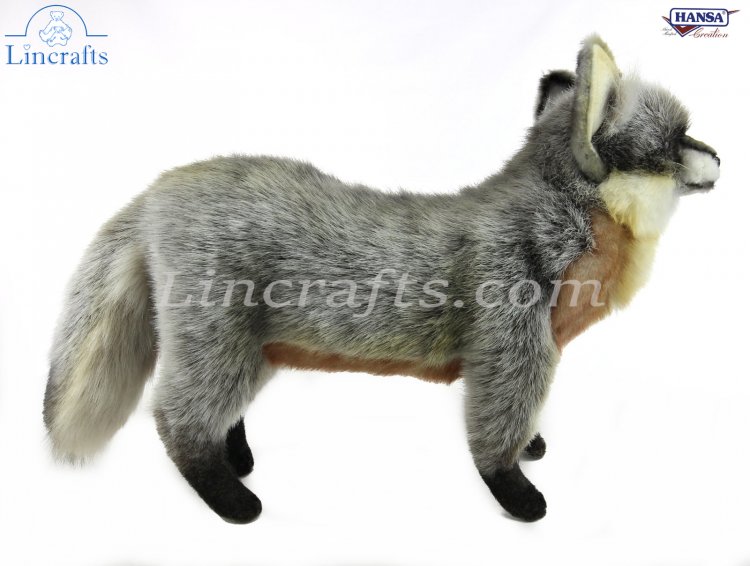 Grey cheap fox plush