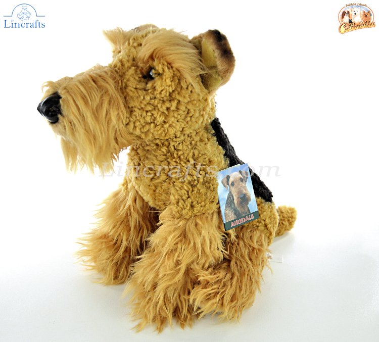 Soft Toy Airedale Terrier Dog by Faithful Friends 25cm H FAT03 Lincrafts