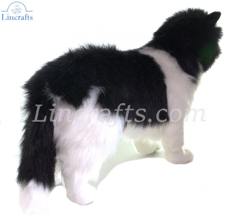 Soft Toy Black & White Cat by Hansa (46cm) 6485 | Lincrafts